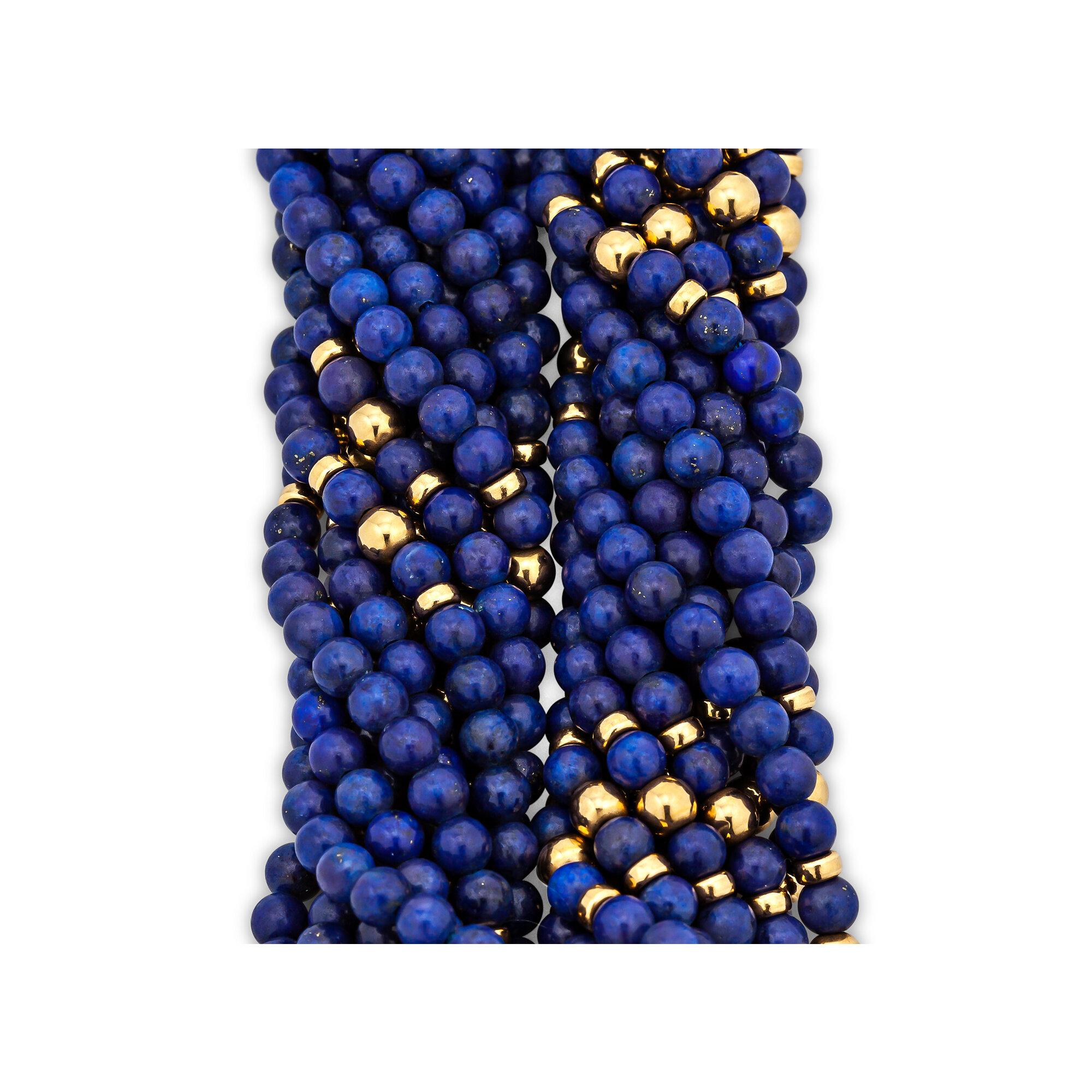 blue lapis bead necklace