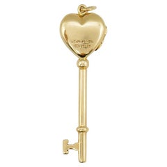 Tiffany & Co. Vintage Gold Heart Key Locket Pendant