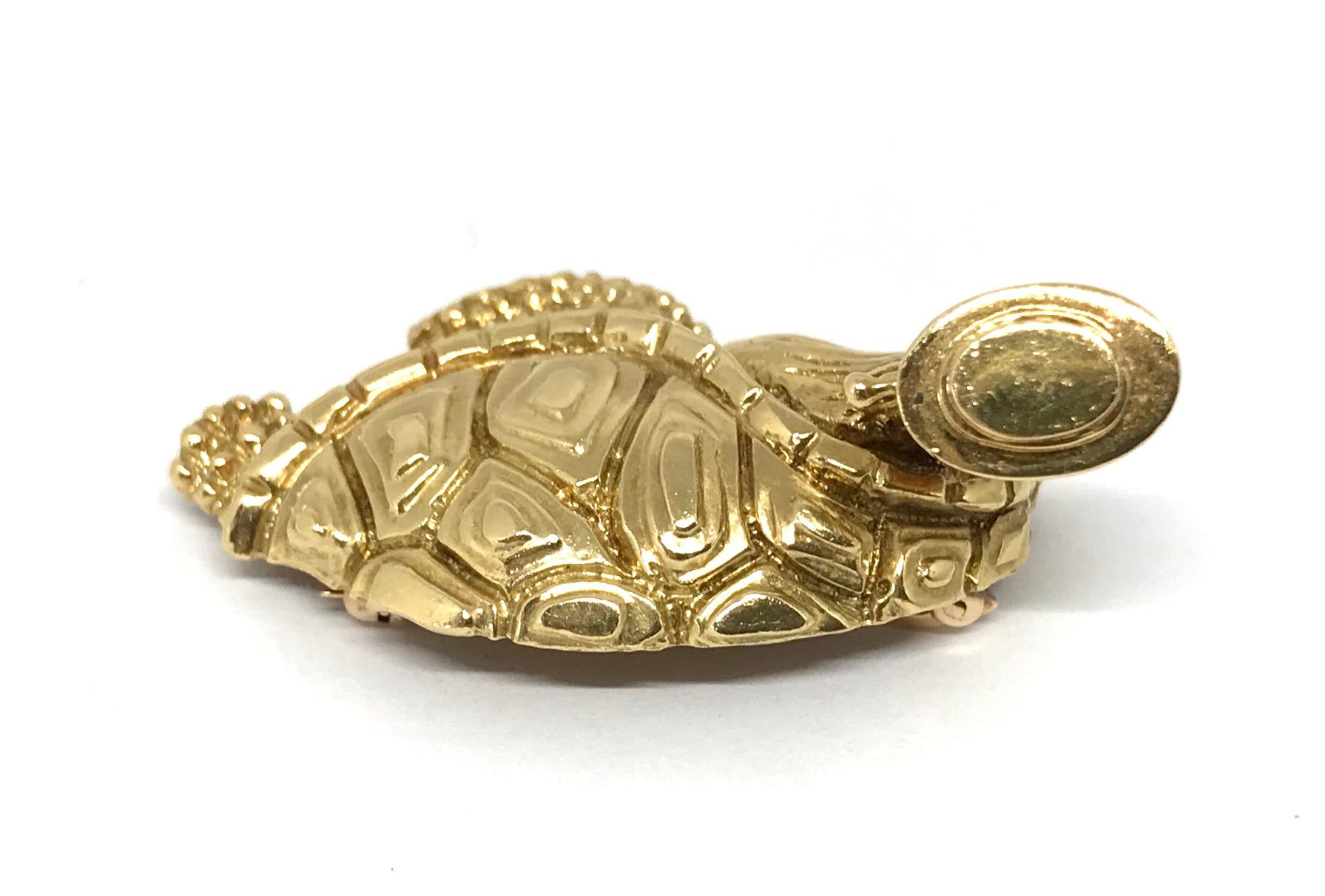 gold turtle pin