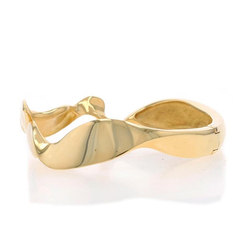 Tiffany & Co. Bracelet jonc vintage à charnière en or jaune 18 carats avec ruban de 6 1/4 pouces en vente 1