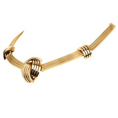 Tiffany & Co. Vintage Knot 14K Gold Statement Choker Necklace