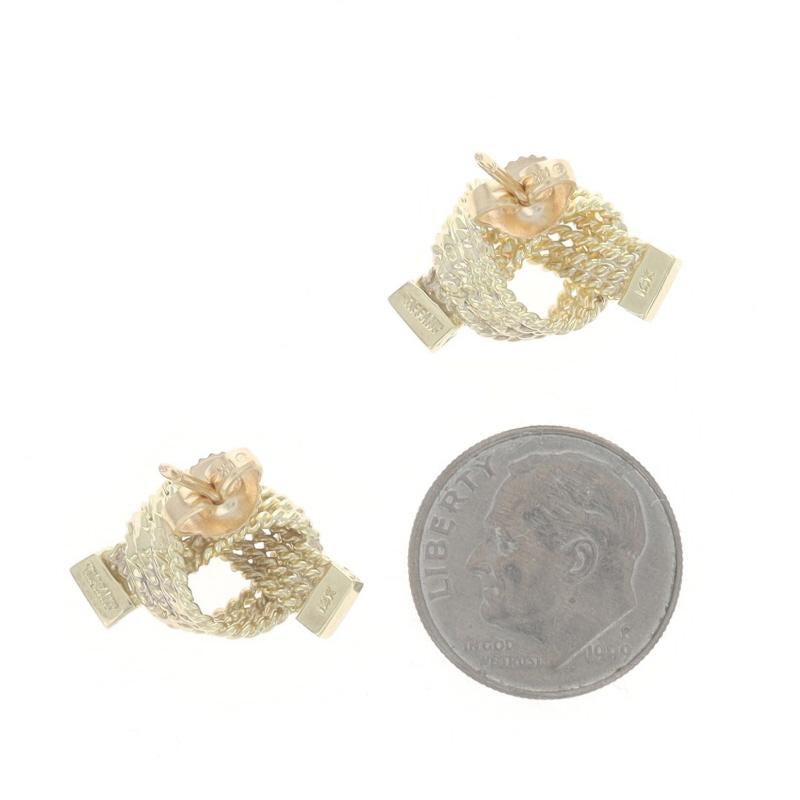 Tiffany & Co. Vintage Knot Seil strukturierte Detaillierung Ohrstecker Gelbgold 14k Damen im Angebot
