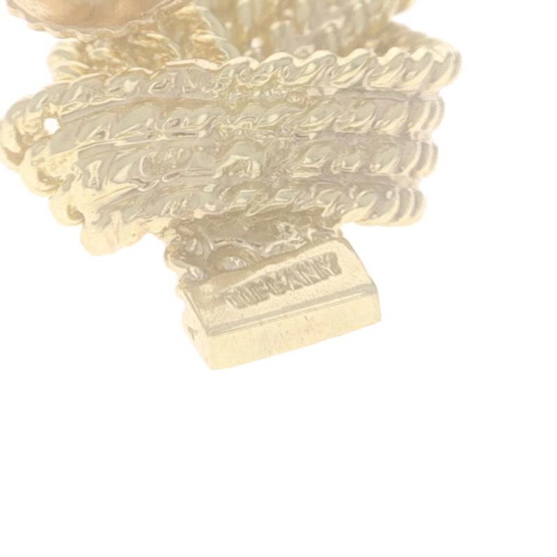 Tiffany & Co. Vintage Knot Seil strukturierte Detaillierung Ohrstecker Gelbgold 14k im Angebot 2
