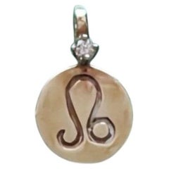 Tiffany & Co. Vintage Leo Zodiac Diamond Pendant in 14K Yellow Gold