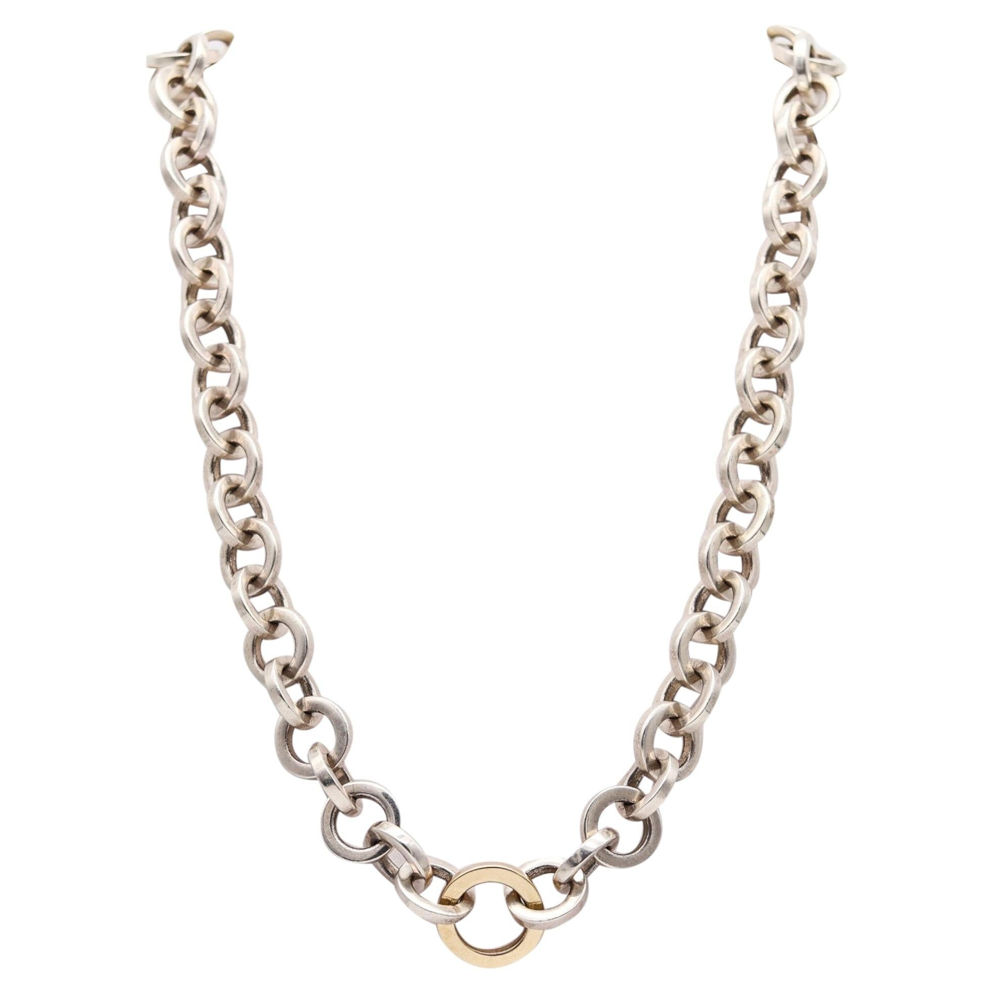 TIFFANY & CO. Collana Vintage Links in argento sterling 925 e oro giallo 18 carati