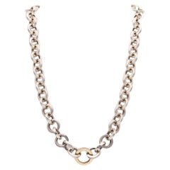 TIFFANY & CO. Vintage Links Necklace In .925 Sterling Silver & 18Kt Yellow Gold