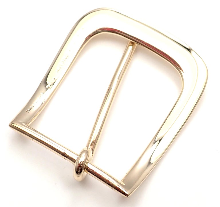 Tiffany and Co. Vintage Makers Solid Yellow Gold Belt Buckle at 1stdibs