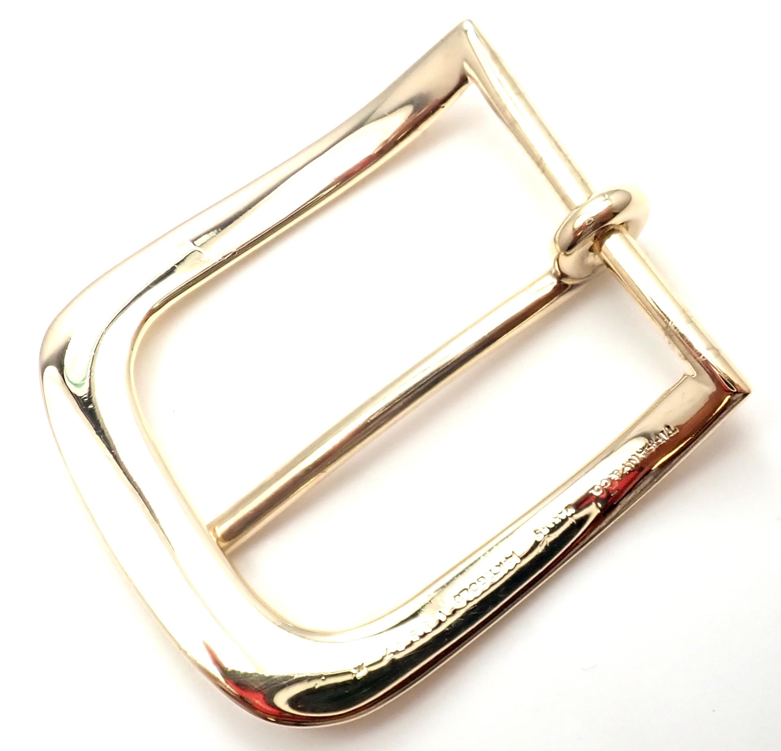 Tiffany & Co. Vintage Makers Solid Yellow Gold Belt Buckle 1