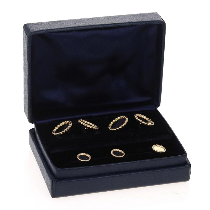 Tiffany & Co. Vintage Men's Tuxedo Set Yellow Gold 14k Cufflinks & 3 Shirt Studs For Sale 7