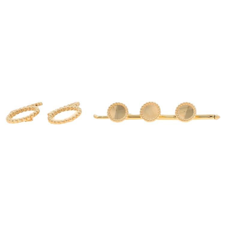 Tiffany & Co. Vintage Men's Tuxedo Set Yellow Gold 14k Cufflinks & 3 Shirt Studs
