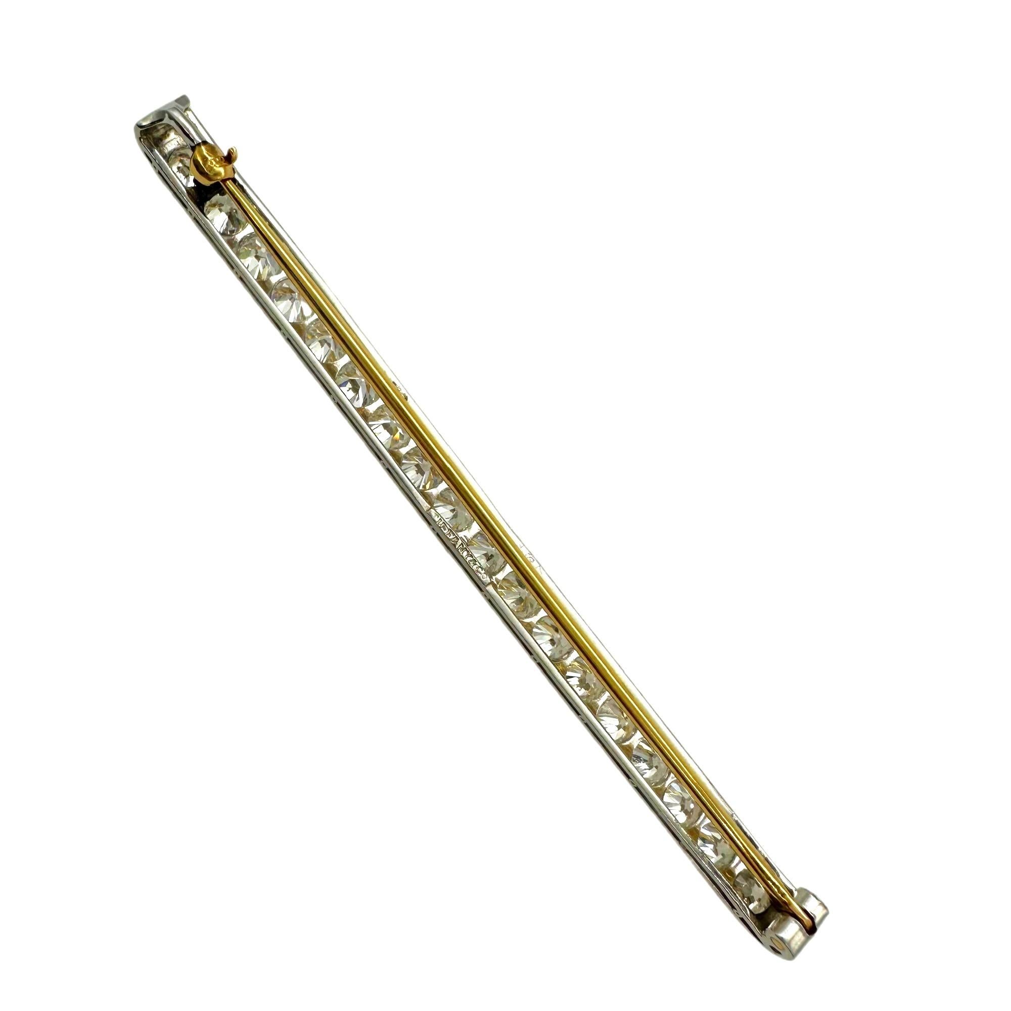 Tiffany & Co Vintage Diamond Platinum Pin Brooch Old European Cuts 4.60 tcw For Sale 4