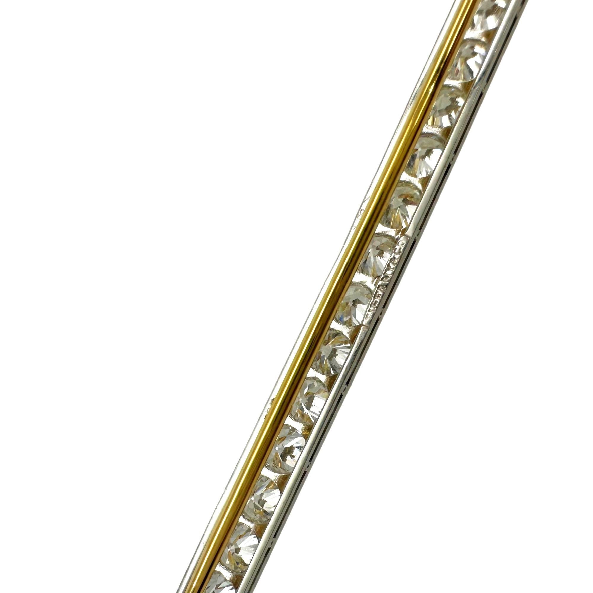 Tiffany & Co Vintage Diamond Platinum Pin Brooch Old European Cuts 4.60 tcw For Sale 7