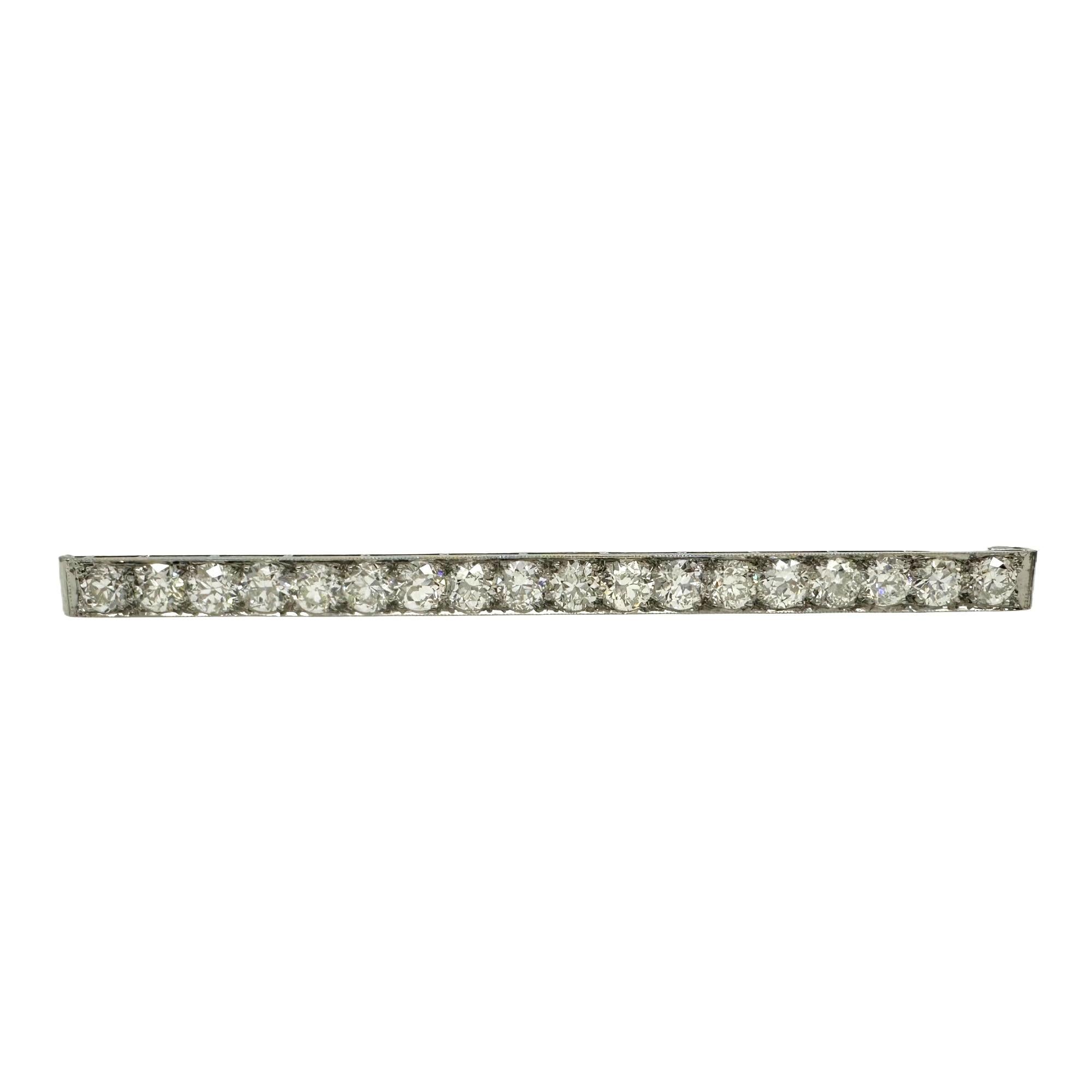Tiffany & Co Vintage Diamond Platinum Pin Brooch Old European Cuts 4.60 tcw For Sale 1