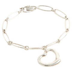 Tiffany & Co Used Open Heart Silver bracelet by Elsa Peretti