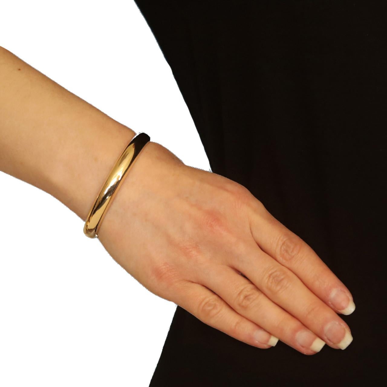 Tiffany & Co. Ovaler Vintage-Armreif 7 Gelbgold 14k im Zustand „Gut“ in Greensboro, NC