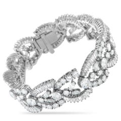 Tiffany & Co. Pulsera vintage de platino con 28,0 ct de diamantes TI02-072325