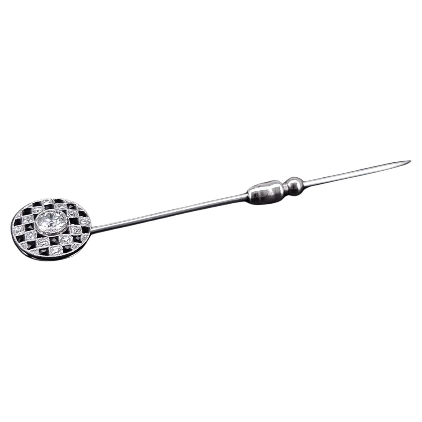 Tiffany & Co. Platinbrosche aus Platin mit schwarzem Spinell und Diamanten