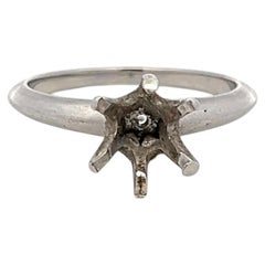 Tiffany & Co Vintage Platinum Semi Mount Ring Size 6.25 Fits 2 Ct+