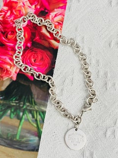 Tiffany & Co Vintage Please Return To Round Circle Pendant Necklace 925 Silver