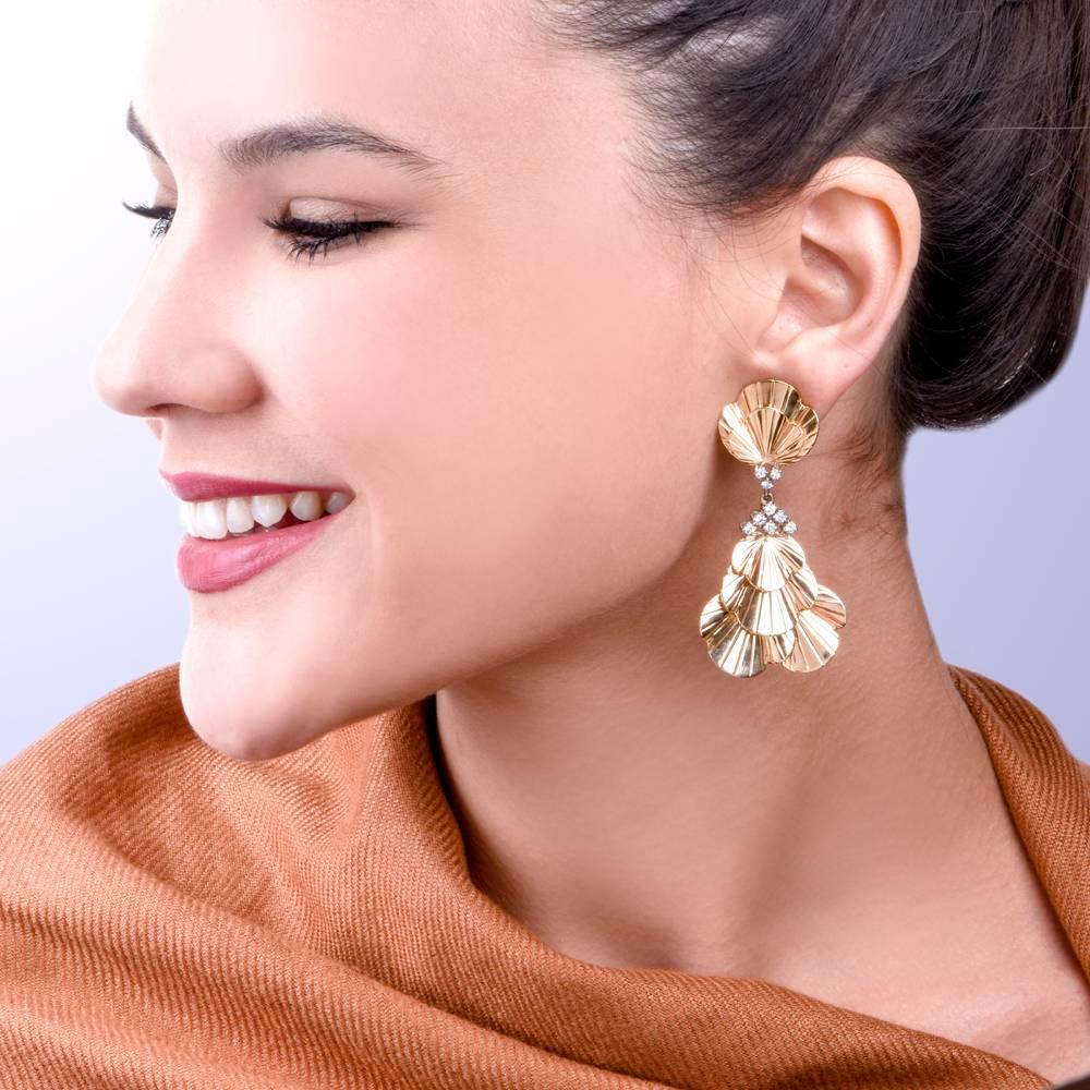 retro gold earrings