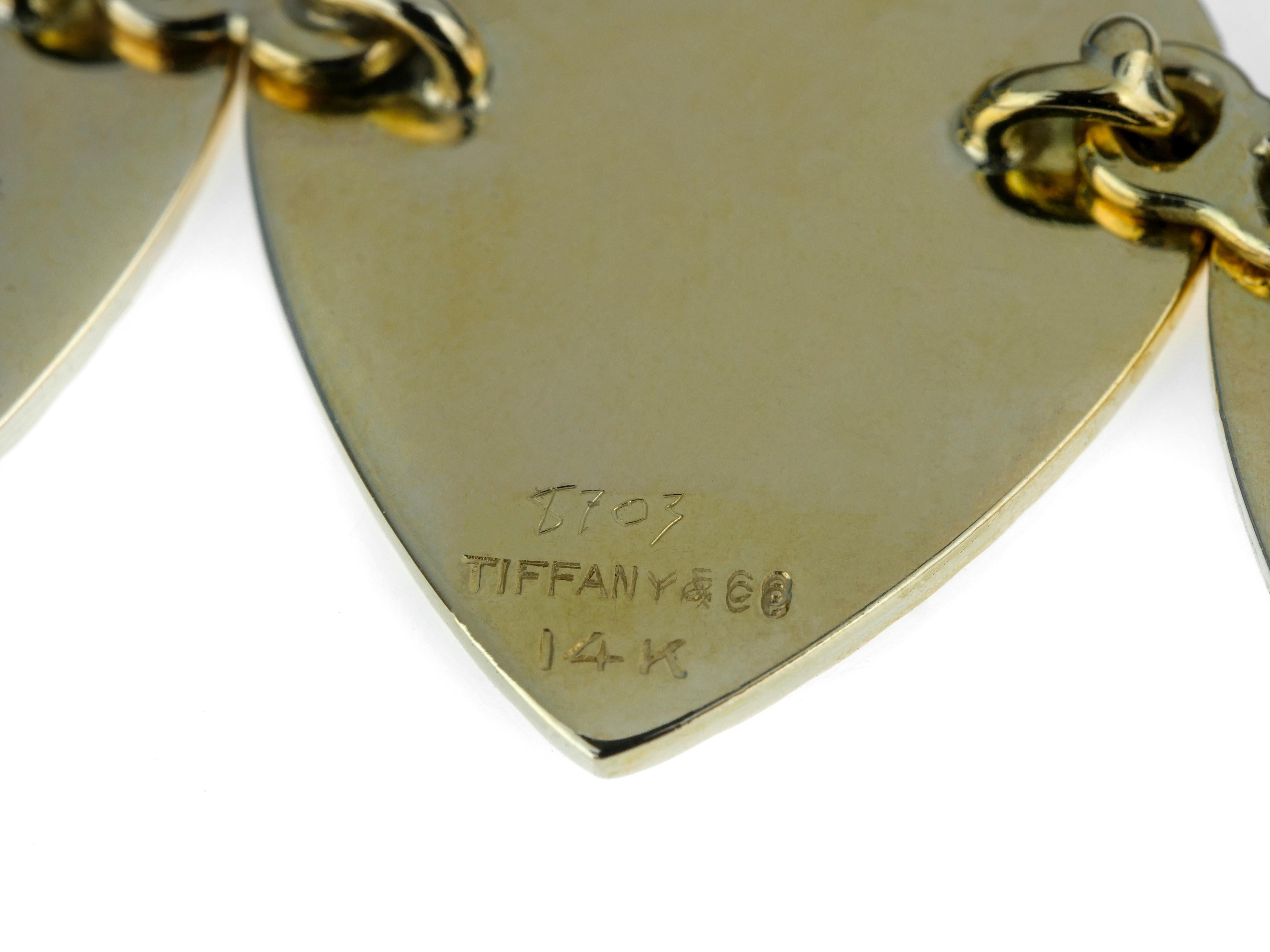 Tiffany & Co. Vintage, Retro Heart Necklace in 14 Karat Yellow Gold 1