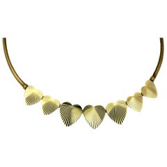 Tiffany & Co. Retro, Retro Heart Necklace in 14 Karat Yellow Gold
