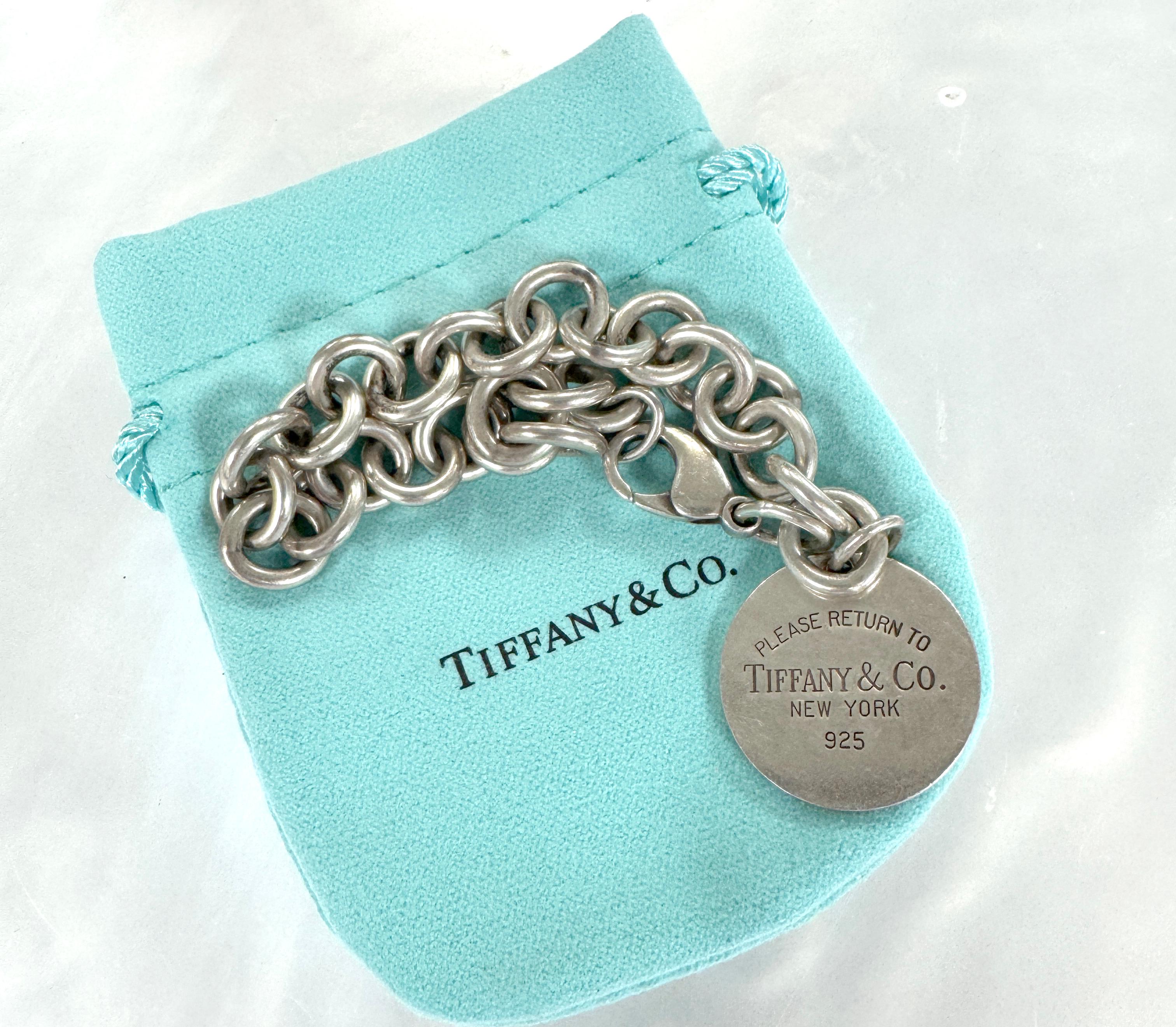  Tiffany & Co. Retour vintage au bracelet Tiffany en argent sterling 925 Unisexe 