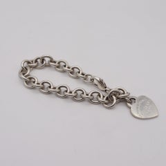 TIFFANY & CO. Vintage "Return To Tiffany" Heart Shaped Links Bracelet In .925