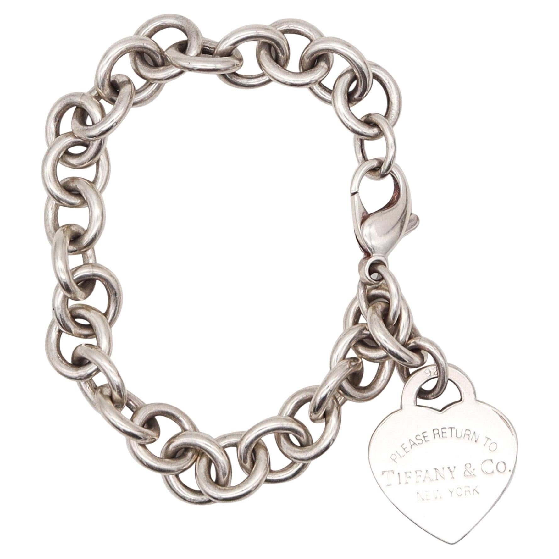 TIFFANY & CO. Pulsera vintage «Return To Tiffany» con eslabones en forma de corazón, en plata de ley 925