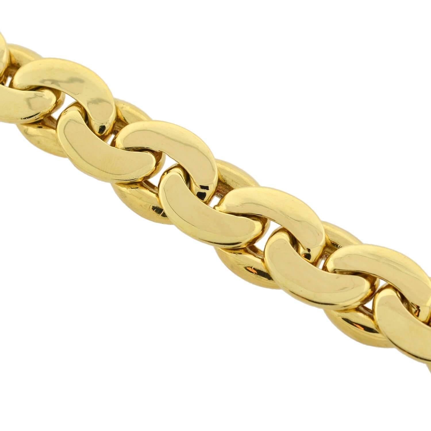 Women's or Men's Tiffany & Co. Vintage Reversible Two-Tone Cuban Link Bracelet