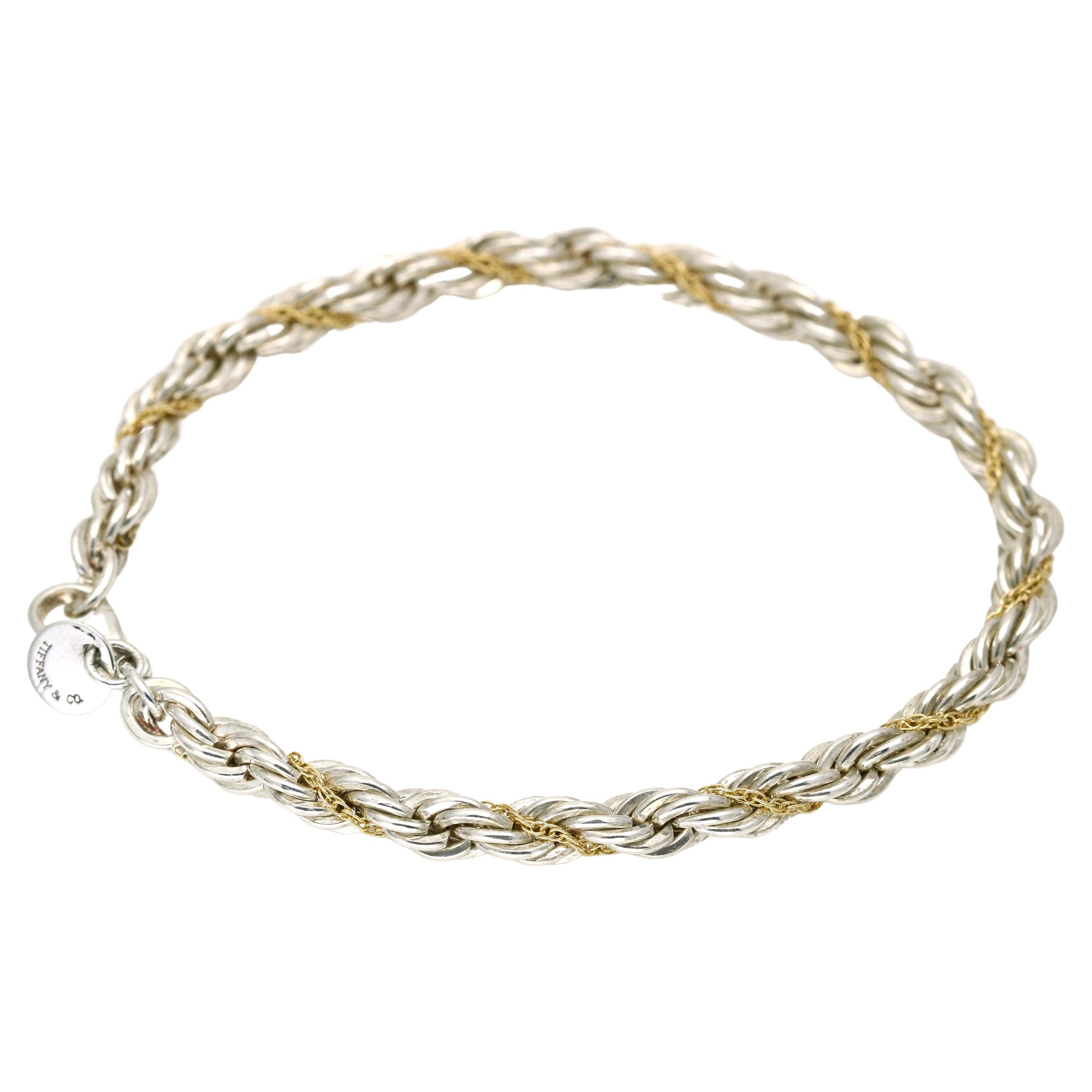 Tiffany & Co. - Platinum & 18K Yellow Gold Gemset And Diamond Charm Bracelet