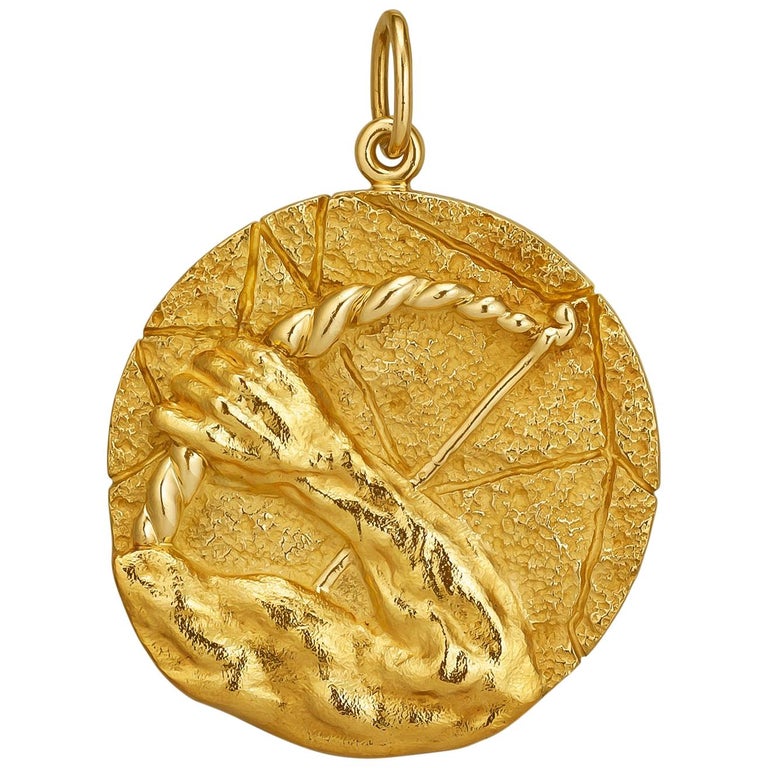 Tiffany zodiac necklace gold clearance