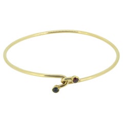Tiffany & Co. Vintage Sapphire and Ruby Hook Bangle