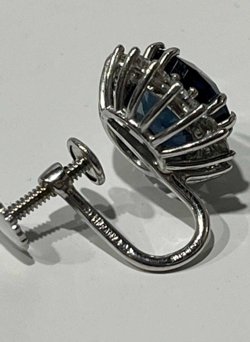 Art Deco TIFFANY & Co Vintage sapphire earrings 10+ct  For Sale