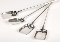 Tiffany & Co Vintage Set Four Silver Cocktail Shovel Stirrers & Straws