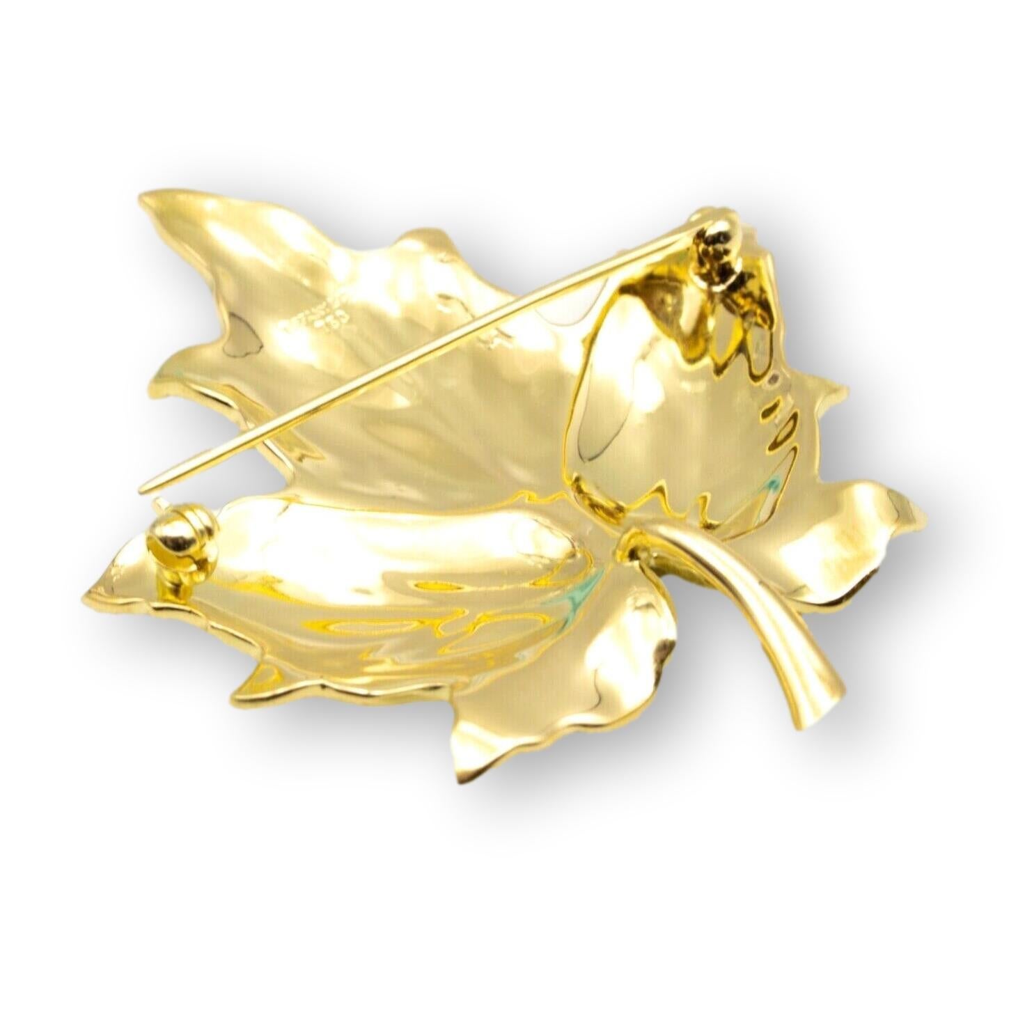 Tiffany & Co. Vintage Set of 3 Leaf Brooches in 18 Karat Gold 6