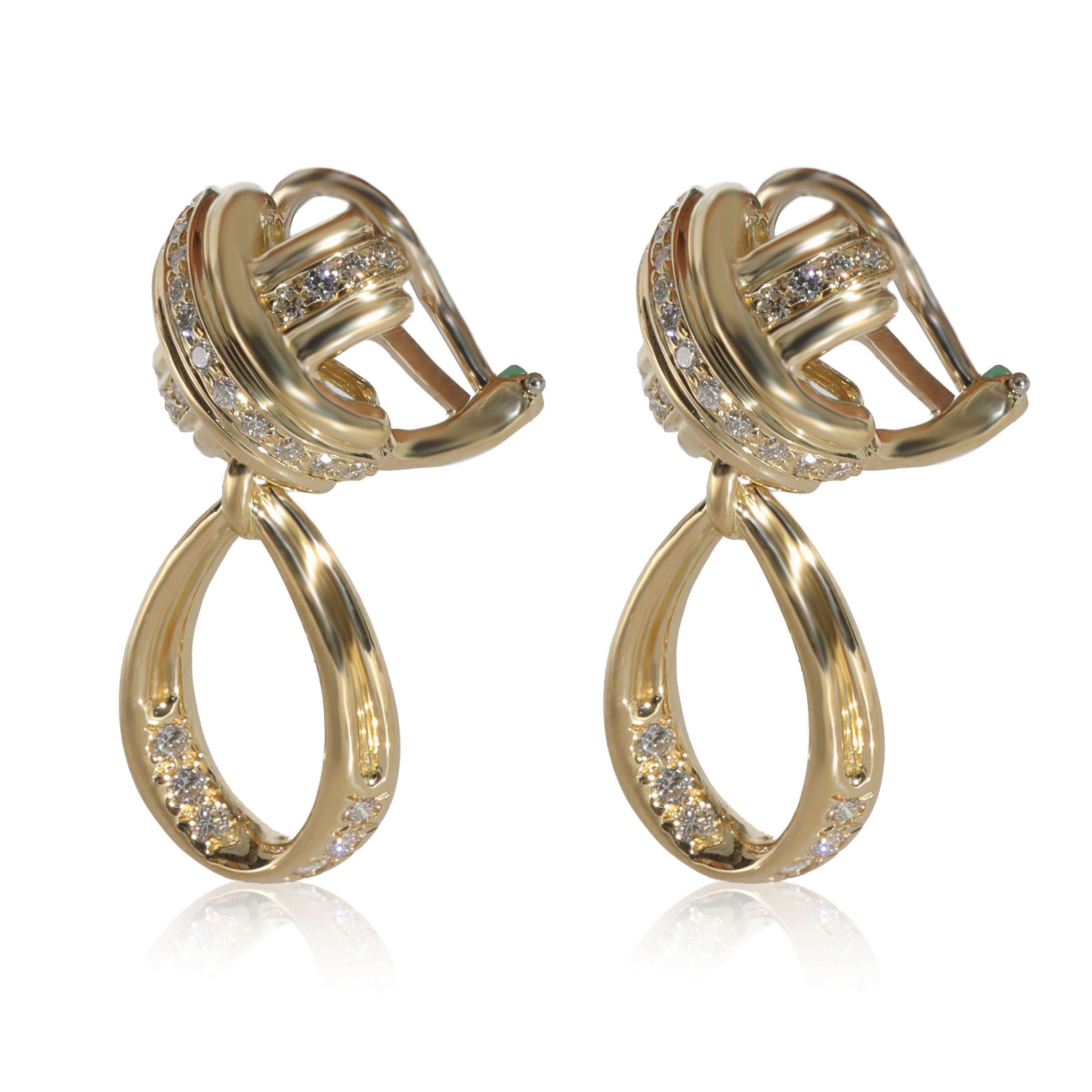 Tiffany & Co. Boucles d'oreilles vintage Signature X en or jaune 18 carats avec diamants 0,6 carat Excellent état - En vente à New York, NY