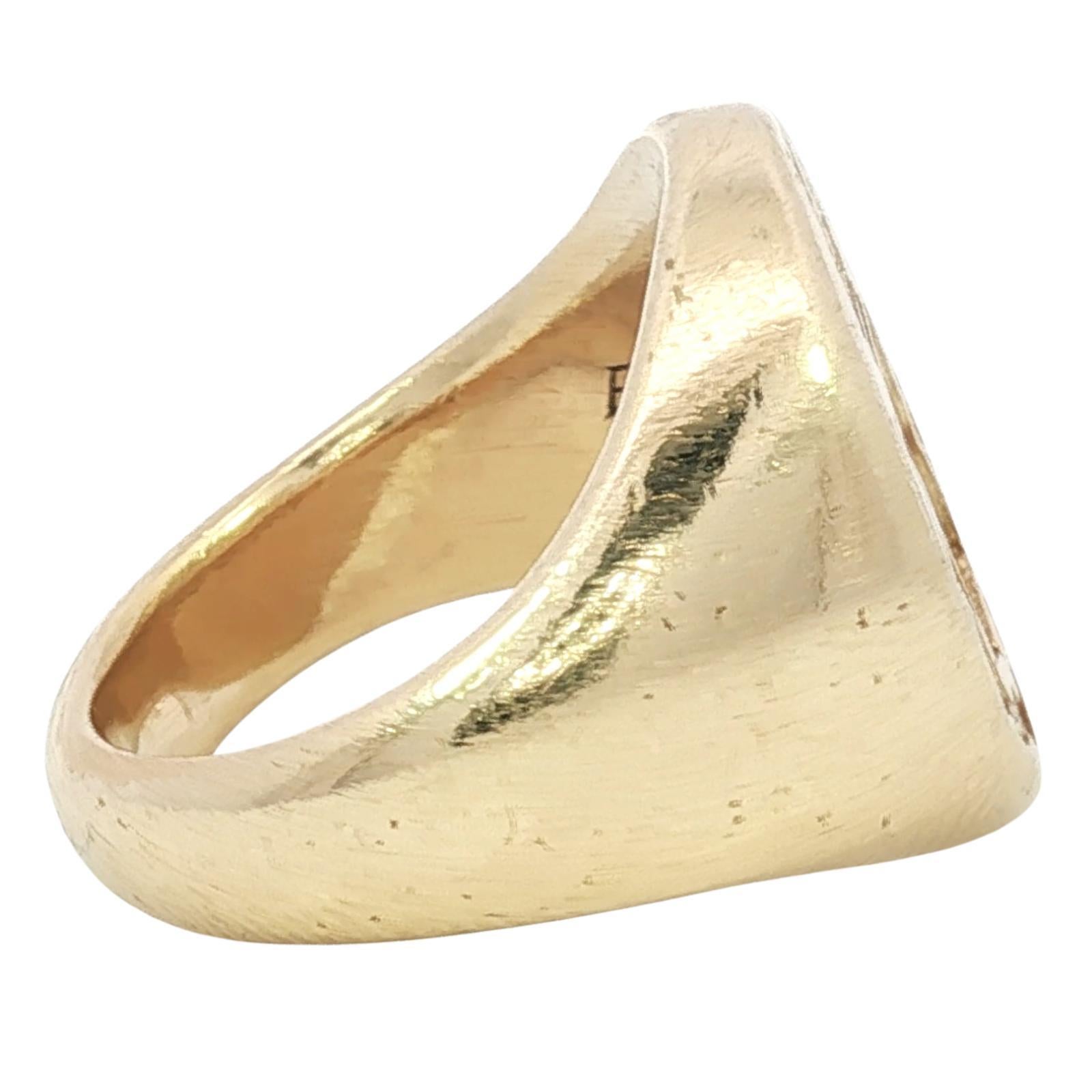 Tiffany & Co. Anello con sigillo d'epoca in oro giallo 18 carati, misura 7, pesante in vendita 5