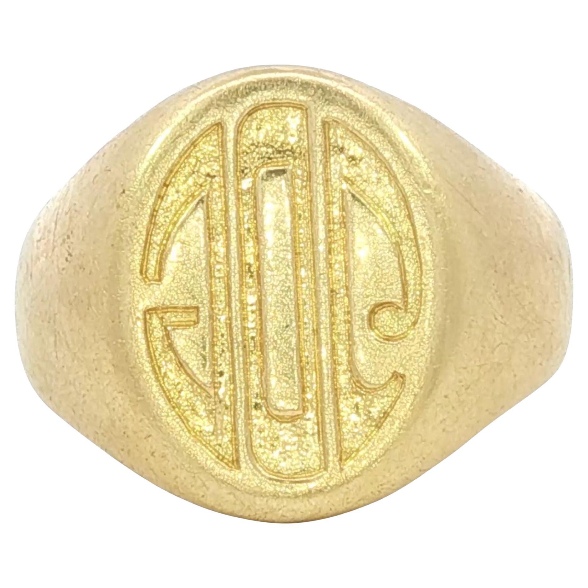 Tiffany 
Co. Vintage Signet Ring 18K Yellow Gold Size 9.5 
JOE
