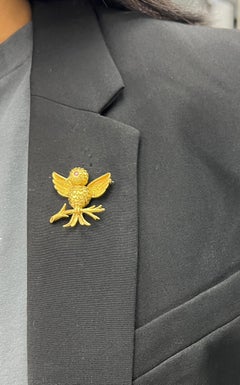 Tiffany & Co. Vintage Small Cute Bird Brooch 18k 1970's
