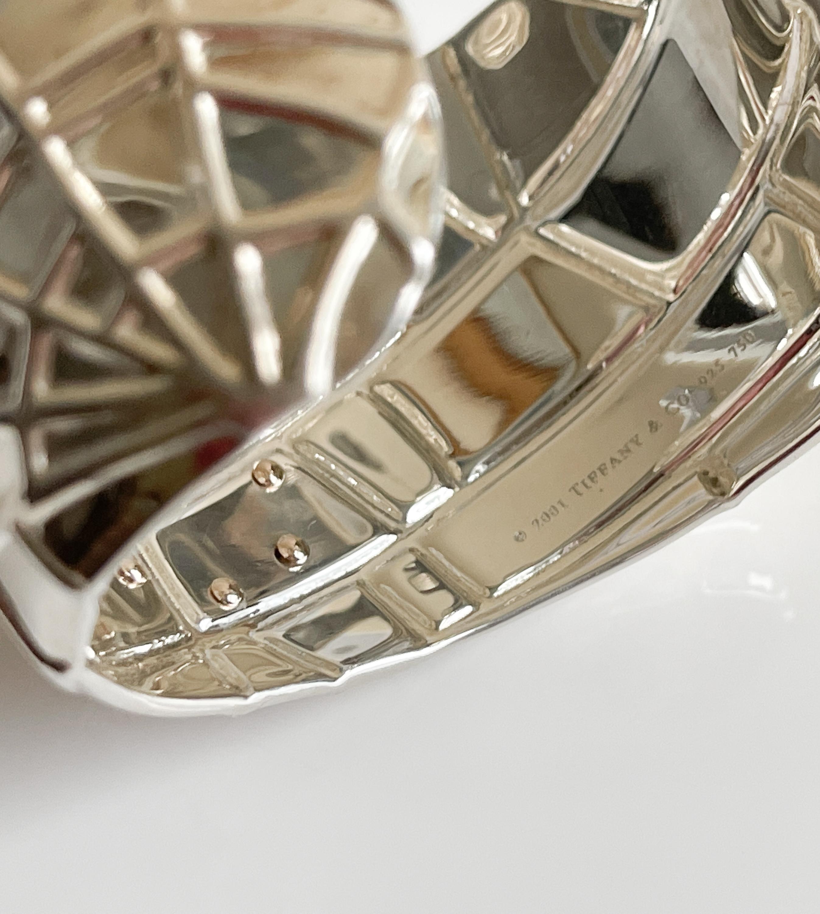 Manschettenarmband aus Sterlingsilber und 18 Karat Spinnen von Tiffany & Co im Angebot 3