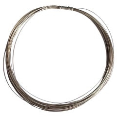 Tiffany & Co. Vintage Sterling Silver Multi Strand Wire Choker Necklace