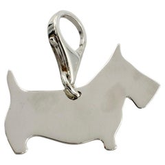 Tiffany & Co. Vintage Sterling Silver Scottish Terrier Dog Key Chain Charm