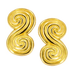 Tiffany & Co. Vintage Swirl Earrings in 18 Karat Yellow Gold