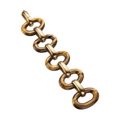 Tiffany & Co. Vintage Tigers Eye Gold Bracelet