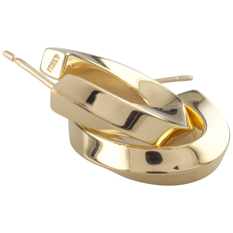 Tiffany and Co. Vintage Twist Hoop Earrings in 18 Karat Yellow Gold at ...