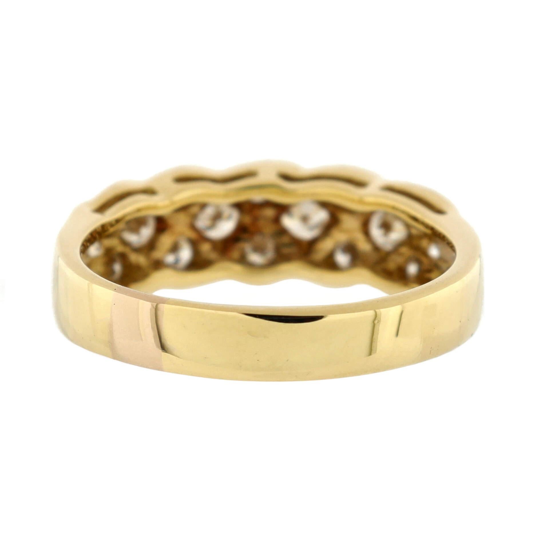 Tiffany & Co. Vintage Woven Band Ring 18K Yellow Gold with Diamonds In Fair Condition In New York, NY
