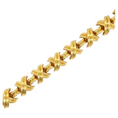 Tiffany & Co. Bracelet X vintage en or jaune 18 carats