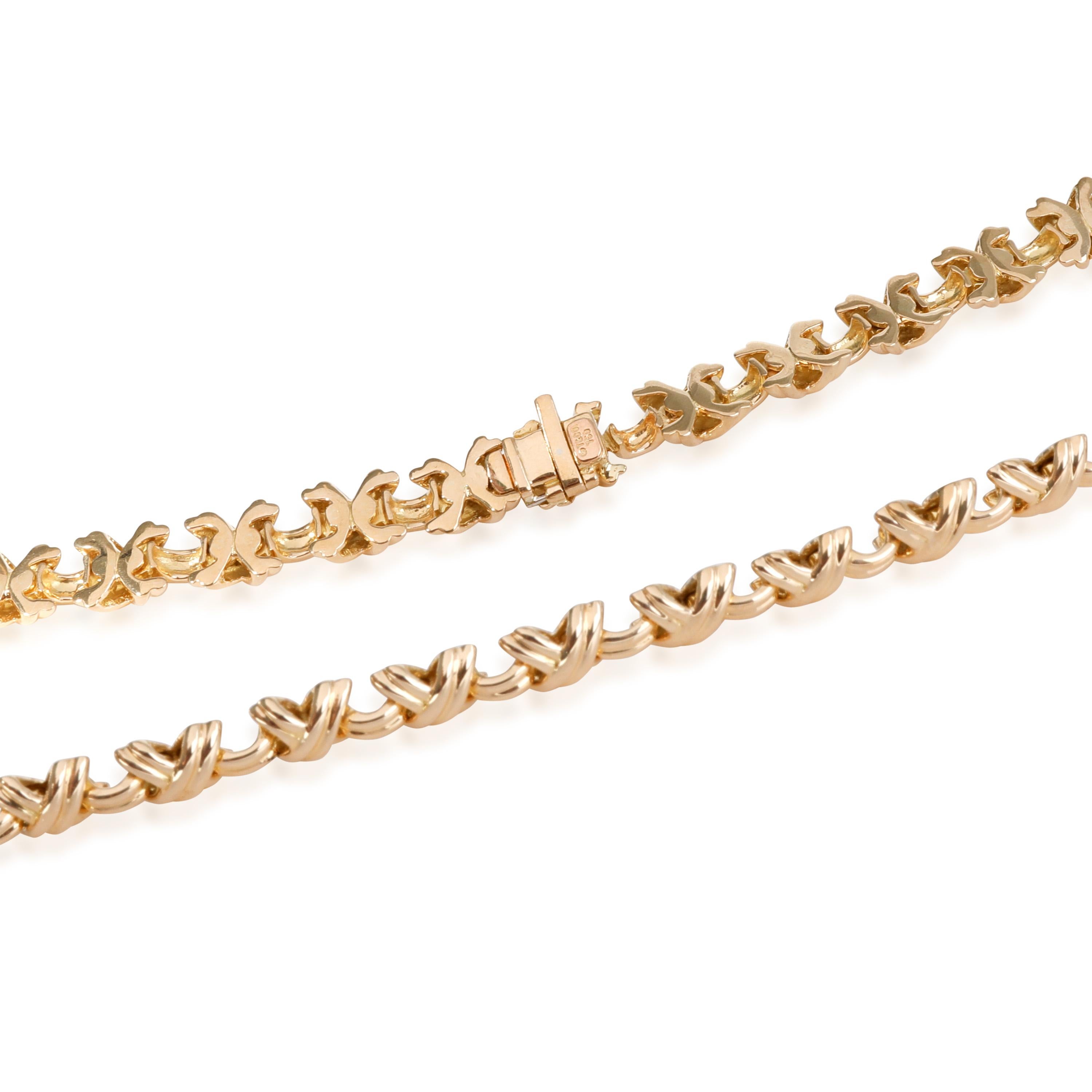 Tiffany & Co. Vintage X Collar Necklace in 18k Yellow Gold

PRIMARY DETAILS
SKU: 118774
Listing Title: Tiffany & Co. Vintage X Collar Necklace in 18k Yellow Gold
Condition Description: Retails for 13,750 USD. In excellent condition and recently