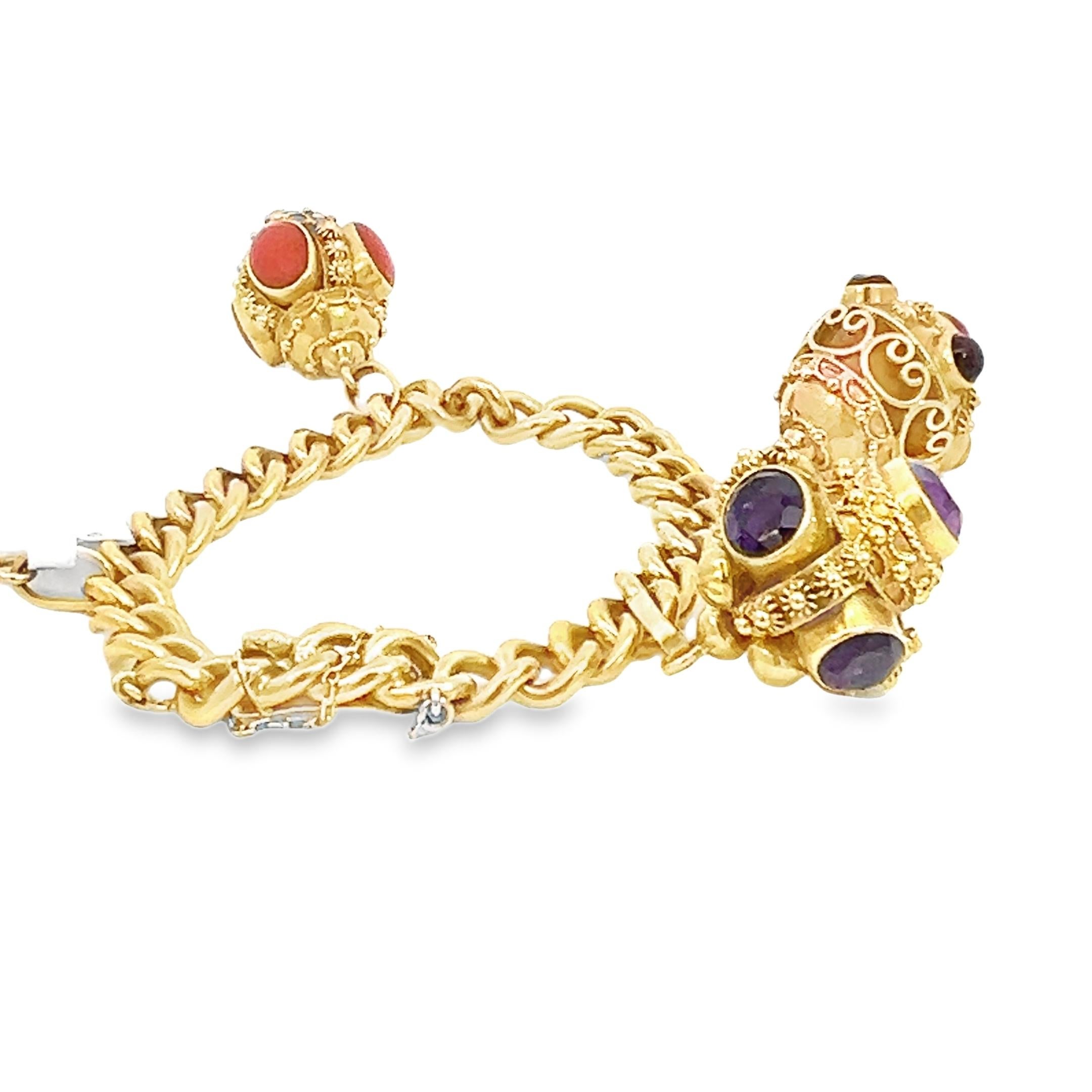 Tiffany & Co. Vintage Yellow Gold Charm Bracelet 5